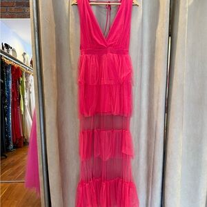 Pink Tulle Tiered Dress (L)